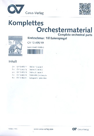 Till Eulenspiegel für Kinderchor  und Orchester  OStimmensatz (Streicher 2-2-2--2)