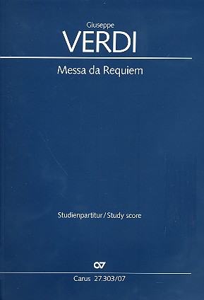 Messa da Requiem&nbsp;&nbsp;für Soli, gem Chor und Orchester&nbsp;&nbsp;Studienpartitur