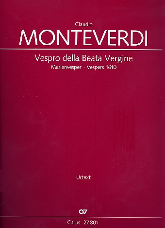 Vespro della Beata Vergine SV206&nbsp;&nbsp;für Soli, gem Chor und Orchester&nbsp;&nbsp;Partitur
