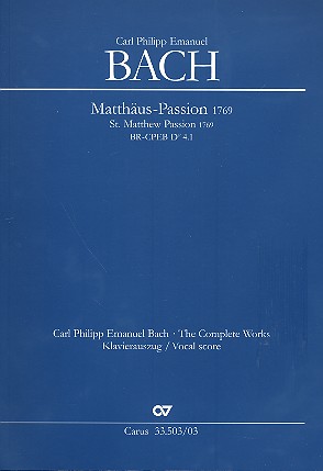 Matthäuspassion für Soli, gem Chor  und Orchester  Klavierauszug