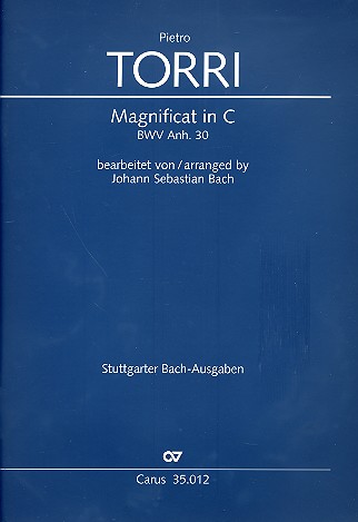 Magnificat in C BWV Anh30 für 8 Stimmen  (gem Chor) und Instrumente  Partitur