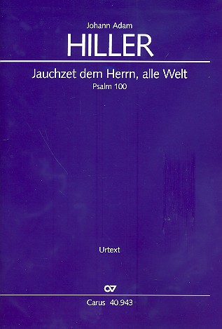 Jauchzet dem Herrn alle Welt für Soli,  gem Chor und Orchester  Partitur