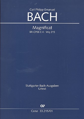 Magnificat D-Dur WQ215  für Soli, gem Chor und Orchester  Partitur, broschiert