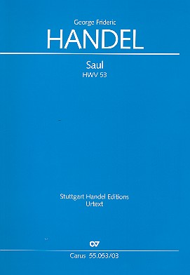 Saul HWV53&nbsp;&nbsp;für Soli, gem Chor und Orchester&nbsp;&nbsp;Klavierauszug (dt/en)