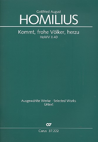 Kommt frohe Völker herzu HoWVII.40  für Soli, gem Chor und Orchester  Partitur