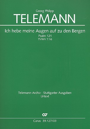Ich hebe meine Augen auf zu den Bergen TWV7:16&nbsp;&nbsp;für Soli, gem Chor und Orchester&nbsp;&nbsp;Klavierauszug