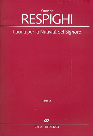 Lauda per la natività del Signore&nbsp;&nbsp;für Soli, gem Chor und Orchester&nbsp;&nbsp;Klavierauszug