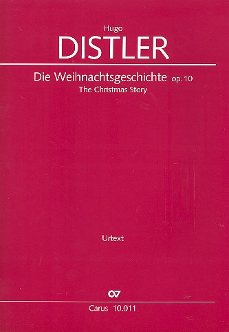 Die Weihnachtsgeschichte op.10  für Soli und gem Chor a cappella  Partitur (dt)