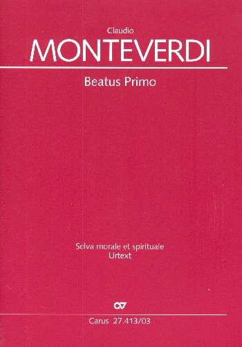Beatus primo SV268  für gem Chor, 2 Violinen und Bc (Instrumente ad lib)  Klavierauszug