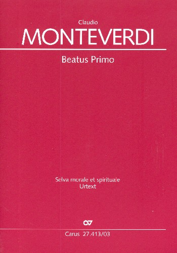 Beatus primo SV268  für gem Chor, 2 Violinen und Bc (Instrumente ad lib)  Klavierauszug