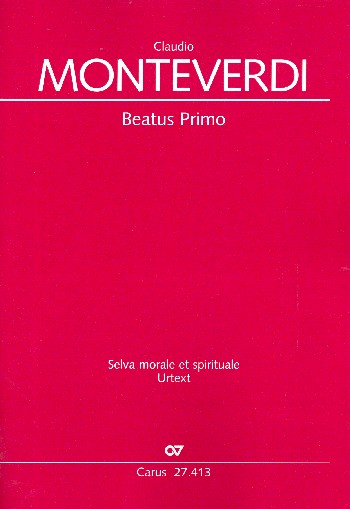 Beatus primo SV268  für gem Chor, 2 Violinen und Bc (Instrumente ad lib)  Partitur