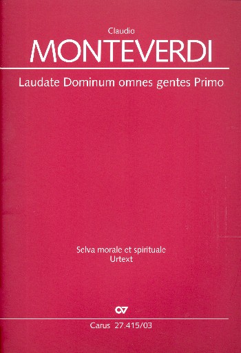 Laudate Dominum omnes gentes primo SV272&nbsp;&nbsp;für Soli, gem Chor, 2 Violinen und Bc (Instrumente ad lib)&nbsp;&nbsp;Klavierauszug