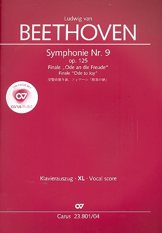 Finale der Sinfonie d-Moll Nr.9 op.125&nbsp;&nbsp;für Soli, gem Chor und Orchester&nbsp;&nbsp;Klavierauszug XL im Grossdruck