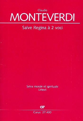 Salve regina SV284&nbsp;&nbsp;für 2 Soprane (Tenöre)  und Bc&nbsp;&nbsp;2 Partituren und und Bc