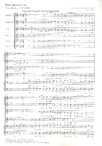 Beati quorum via op.38,3  für gem Chor a cappella  Partitur