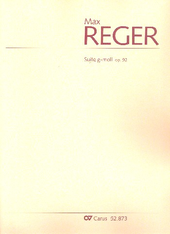 Suite g-Moll op.92&nbsp;&nbsp;für Orgel&nbsp;&nbsp;