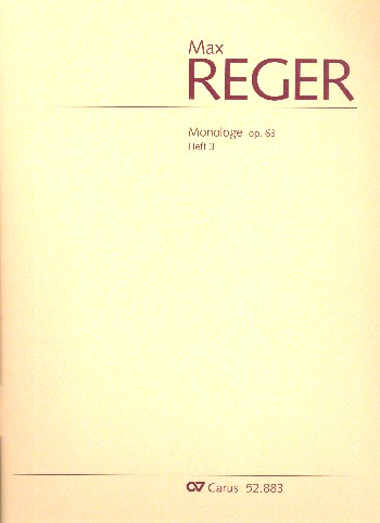 Monologe op.63 Band 3&nbsp;&nbsp;für Orgel&nbsp;&nbsp;