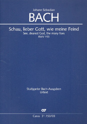 Schau lieber Gott wie meine Feind&nbsp;&nbsp;Kantate Nr.153 BWV153&nbsp;&nbsp;Klavierauszug (dt/en)