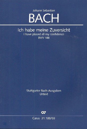 Ich habe meine Zuversicht&nbsp;&nbsp;Kantate Nr.188 BWV188&nbsp;&nbsp;Klavierauszug (dt/en)