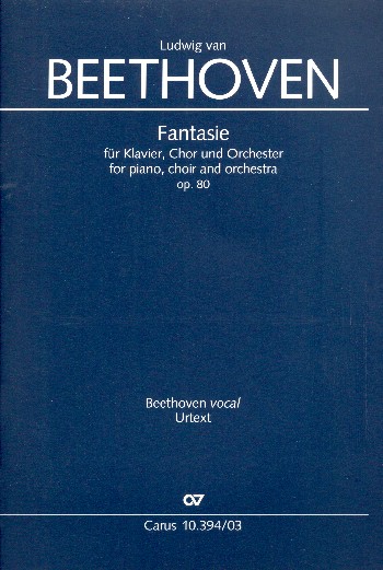 Fantasie op.80&nbsp;&nbsp;für Klavier, Soli, gem Chor und Orchester&nbsp;&nbsp;Klavierauszug (dt/en)