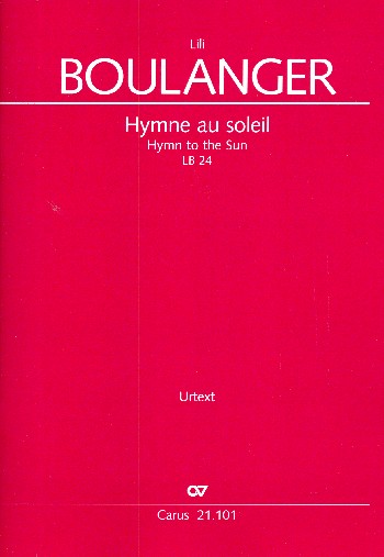Hymne au soleil LB24  für Alt, gem Chor und Klavier  Partitur (en/frz)