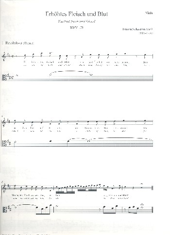 Erhöhtes Fleisch und Blut&nbsp;&nbsp;Kantate Nr.173 BWV173&nbsp;&nbsp;Viola