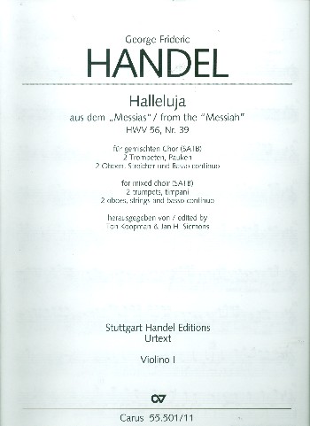 Halleluja HWV56,39&nbsp;&nbsp;für gem Chor und Orchester&nbsp;&nbsp;Violine 1