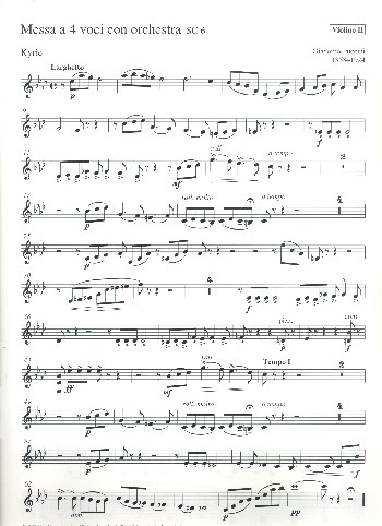 Messa a 4 voci SC6&nbsp;&nbsp;für Sol (TBarB), gem Chor und Orchester&nbsp;&nbsp;Violine 2