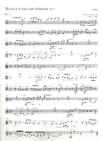 Messa a 4 voci SC6&nbsp;&nbsp;für Sol (TBarB), gem Chor und Orchester&nbsp;&nbsp;Viola