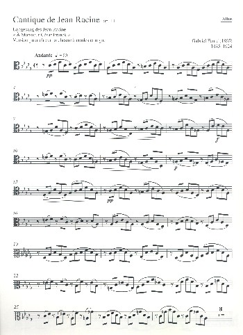 Cantique de Jean Racine op.11&nbsp;&nbsp;für gem Chor und Symphonieorchester&nbsp;&nbsp;Viola