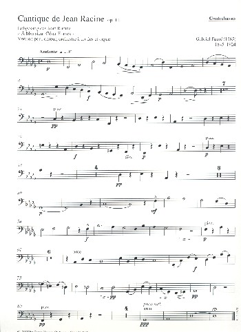Cantique de Jean Racine op.11&nbsp;&nbsp;für gem Chor und Symphonieorchester&nbsp;&nbsp;Kontrabass