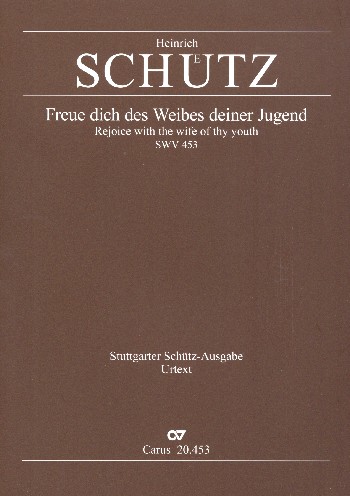 Freue dich des Weibes deiner Jugend&nbsp;&nbsp;für gem Chor und Instrumente&nbsp;&nbsp;Partitur (dt)