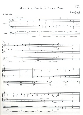 Messe à la mémoire de Jeanne d'Arc  für Soli, gem Chor und Orchester  Orgel