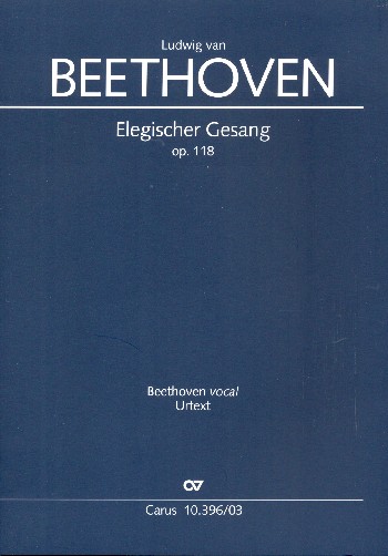 Elegischer Gesang op.118&nbsp;&nbsp;für gem Chor und Streicher&nbsp;&nbsp;Klavierauszug (dt)
