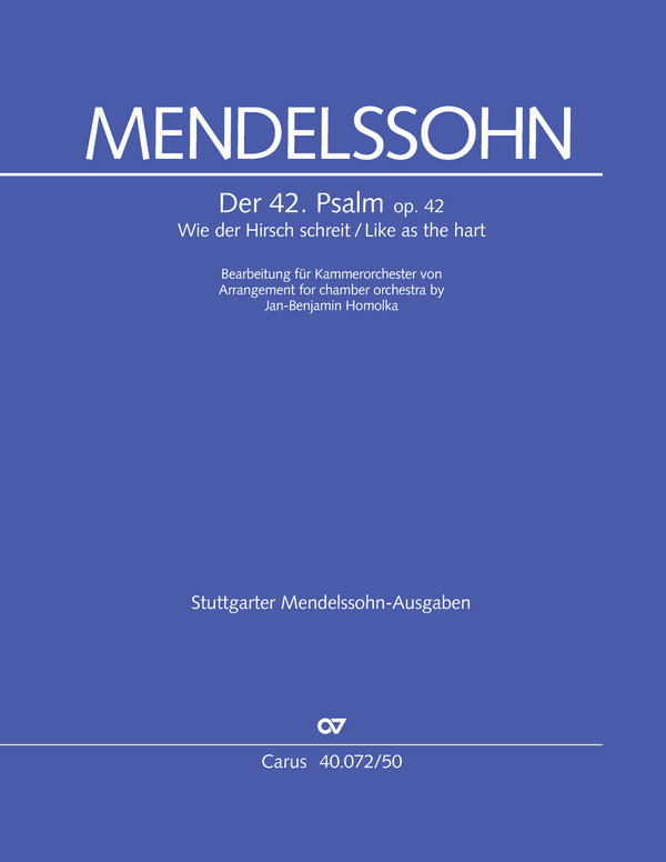Wie der Hirsch schreit op.42 Psalm 42&nbsp;&nbsp;für Soli, gem Chor und Kammerorchester&nbsp;&nbsp;Partitur