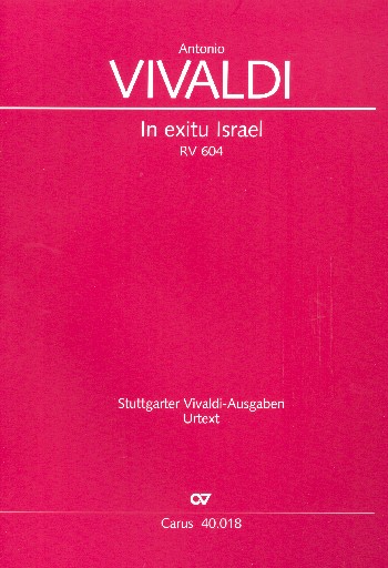 In exitu Israel RV604&nbsp;&nbsp;für gem Chor, Streicher und Bc&nbsp;&nbsp;Partitur