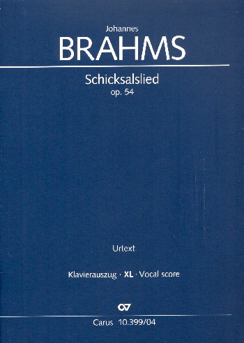 Schicksalslied op.54&nbsp;&nbsp;für gem Chor und Orchester&nbsp;&nbsp;Klavierauszug XL im Grossdruck