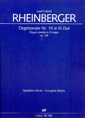 Sonate D-Dur Nr.15 op.168&nbsp;&nbsp;für Orgel&nbsp;&nbsp;