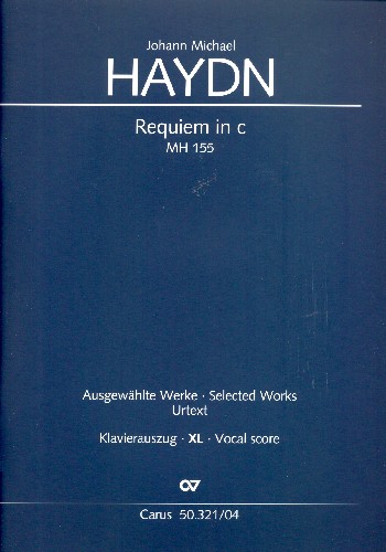 Requiem c-Moll MH155&nbsp;&nbsp;für Soli, gem Chor und Orchester&nbsp;&nbsp;Klavierauszug XL im Grossdruck