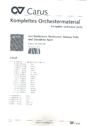 Meeres Stille und glückliche Fahrt op.112&nbsp;&nbsp;für gem Chor und Orchester&nbsp;&nbsp;Komplettes Orchestermaterial (6-5-4-3-2)