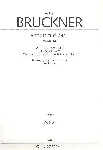 Requiem d-Moll WAB39&nbsp;&nbsp;für Soli, gem Chor und Orchester&nbsp;&nbsp;Violine 1