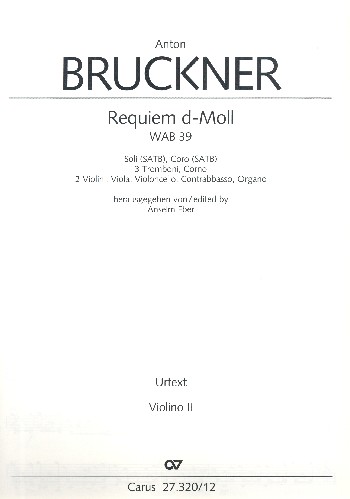 Requiem d-Moll WAB39&nbsp;&nbsp;für Soli, gem Chor und Orchester&nbsp;&nbsp;Violine 2