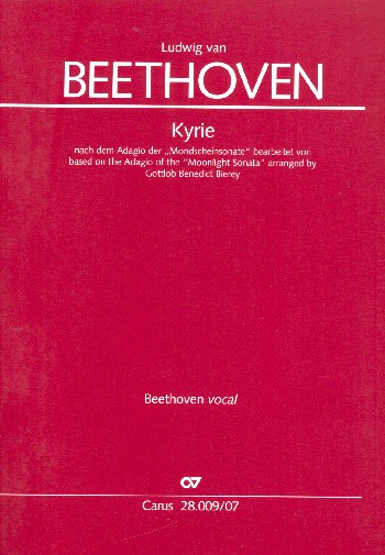 Kyrie nach dem Adagio der Mondscheinsonate op.27,2 (c-Moll)&nbsp;&nbsp;für gem Chor und Orchester&nbsp;&nbsp;Studienpartitur