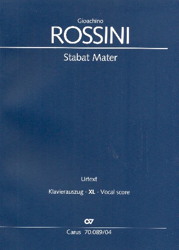 Stabat Mater&nbsp;&nbsp;für Soli, gem Chor und Orchester&nbsp;&nbsp;Klavierauszug XL im Grossdruck