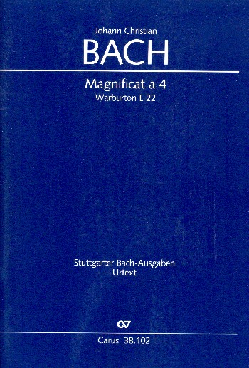 Magnificat a 4 WarbCWE22  für Soli, gem Chor und Orchester  Partitur