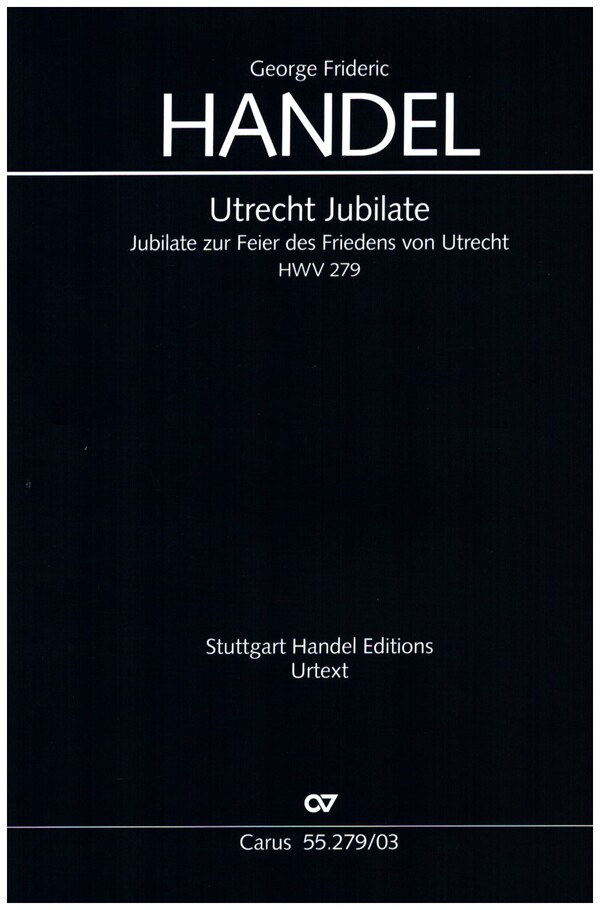 Utrecht Jubilate HWV279&nbsp;&nbsp;für Soli, gem Chor und Orchester&nbsp;&nbsp;Klavierauszug (dt/en)