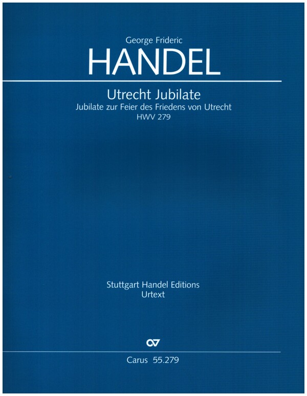 Utrecht Jubilate HWV279&nbsp;&nbsp;für Soli, gem Chor und Orchester&nbsp;&nbsp;Partitur (dt/en)