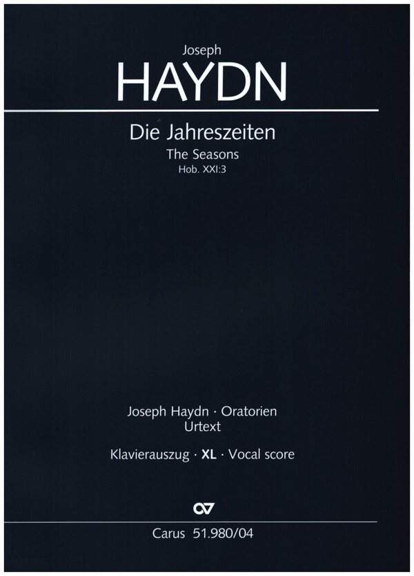 Die Jahreszeiten Hob.XXI:3  für Soli, gem Chor und Orchester  Klavierauszug XL (dt/en)