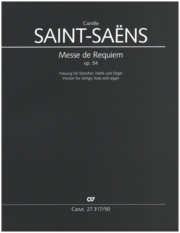 Messe de Requiem op.54&nbsp;&nbsp;für Soli, gem Chor, Streicher, Harfe und Orgel&nbsp;&nbsp;Partitur