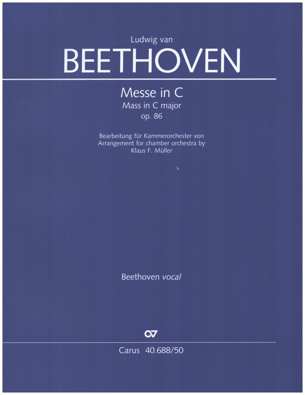 Messe in C op.86&nbsp;&nbsp;für Kammerorchester&nbsp;&nbsp;Partitur